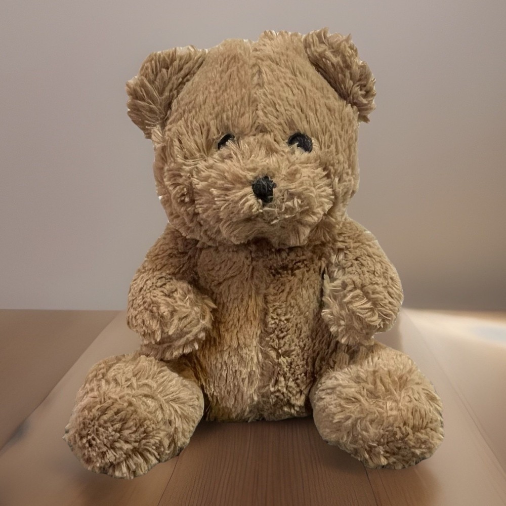 Silver One Kids Teddy Bear Plush Sitting Stuffed Animal Lovey Stitched Eyes